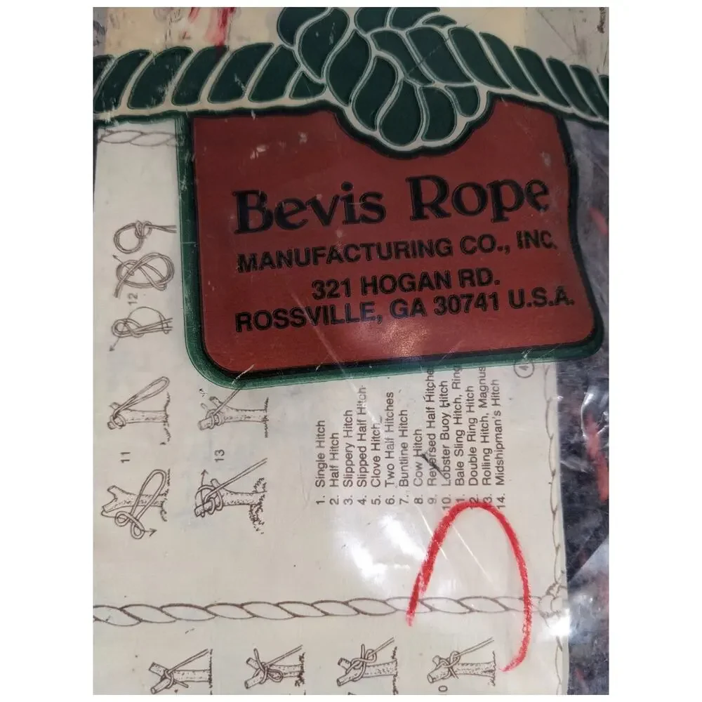 Polypropylene Twisted Rope Truck 3/8 100 Feet Bevis Rope Orange TRPTR12600